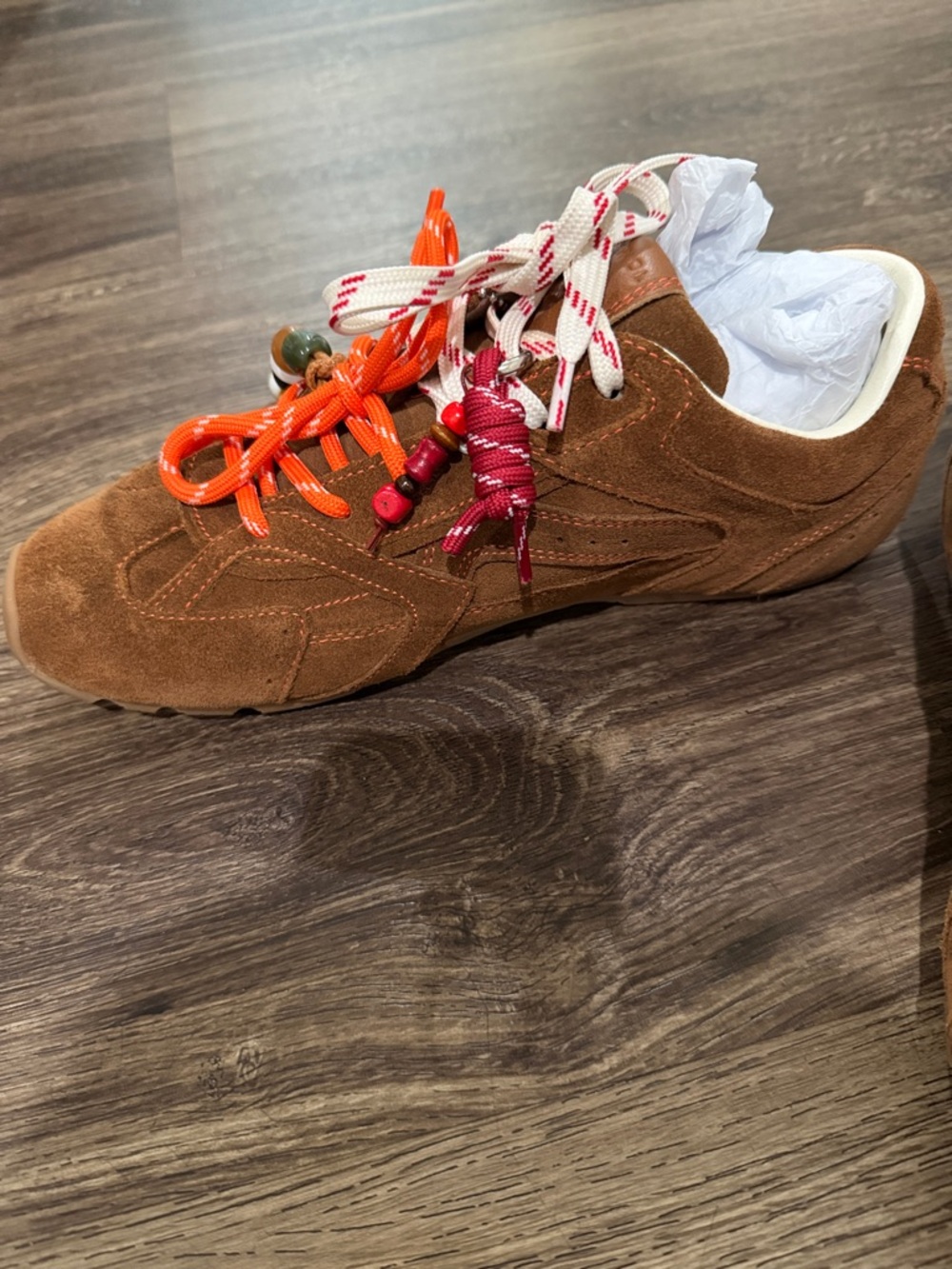 Brown Suede Low-Top Sneaker